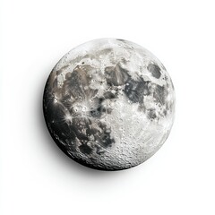 Obraz premium Lunar Crater Textures, intricate details of the moon's surface, showcasing unique formations and landscapes, isolated for clear visualization