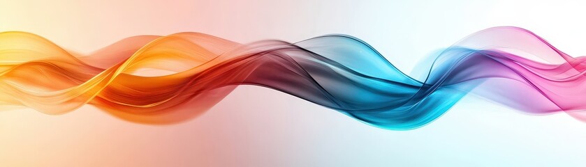Fototapeta premium Colorful Waves Flowing Across Soft Background