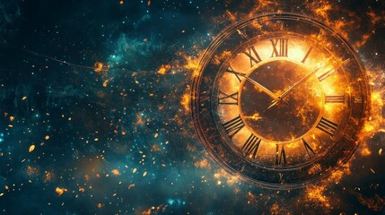 Ethereal threads of destiny weaving through time abstract art digital universe cosmic canvas futuristic perspective