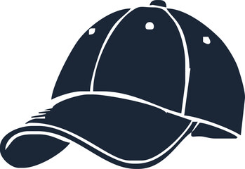 illustrations of baseball caps. Design element for logo, emblem, sign, poster, card, banner. Vector illustration