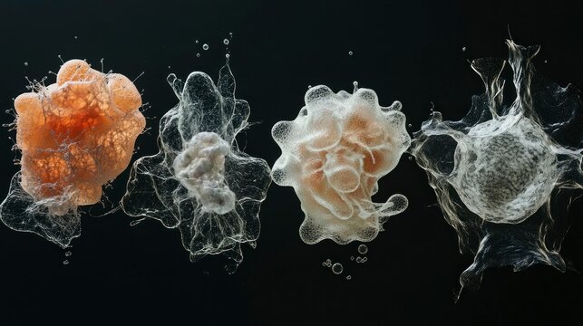 Transformative action of stem cells laboratory setting conceptual illustration scientific environment gigapixel viewpoint