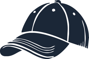 illustrations of baseball caps. Design element for logo, emblem, sign, poster, card, banner. Vector illustration
