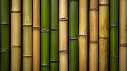 Naklejka premium Close-up woven bamboo surface texture for backgrounds. 