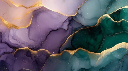Fototapeta premium Abstract background with green and gray color marble texture