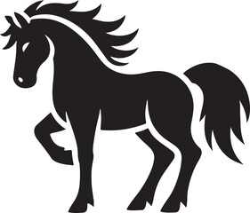horse silhouette vector
