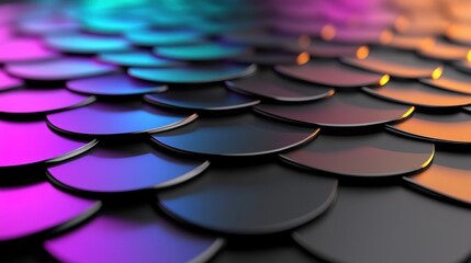 A 3D rendering of overlapping circles in various colors and sizes.