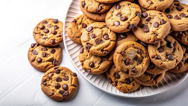 Freshly baked cookies, piled high and ready to go.