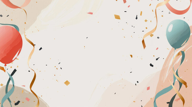 Minimalist Congratulations background with clean lines, soft tones, and an uplifting message