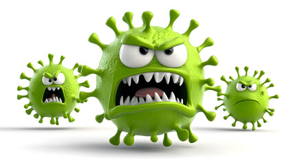 Fototapeta premium A cute green alien monster cartoon character