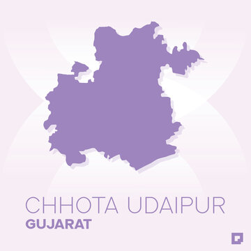  Chhota Udaipur vector map, Vector map of  Chhota Udaipur, editable eps, AI files, Vector illustration of  Chhota Udaipur vector map