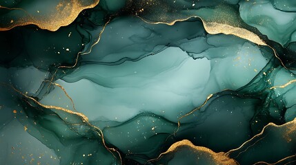 Abstract background with green and gray color marble texture