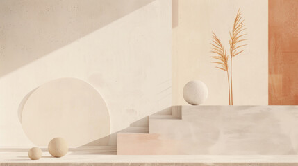 Obraz premium Minimalist Minimalist congratulations with clean lines, soft tones, and an uplifting message