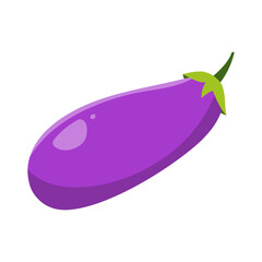 Cartoon Illustration of an Eggplant