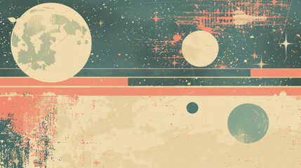 Minimalist Space themed congratulations with clean lines, soft tones, and an uplifting message