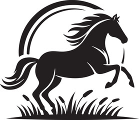 horse silhouette vector