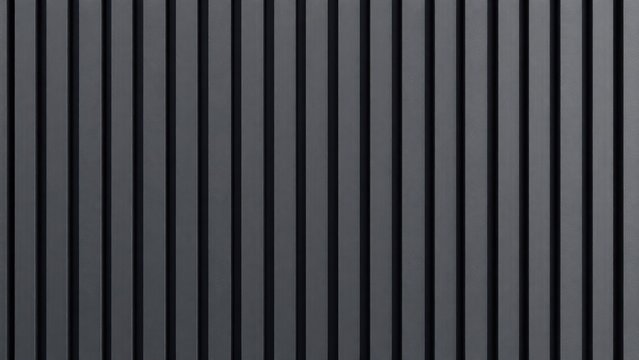 Black wall, black vertical slatted timber, metal cladding wall, solid black.