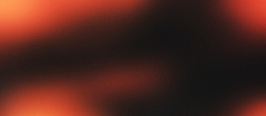 Obraz premium Dark grainy gradient background featuring vibrant orange and green hues, enhanced by a noise texture. This bold design is perfect for header, poster, banner, or cover backdrops.