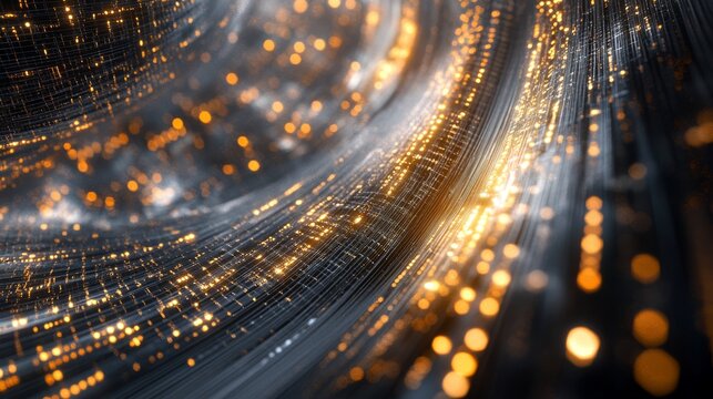 Digital quantum processor in detailed 3D rendering. 