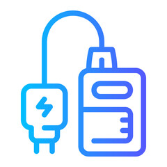 Obraz premium camera charger gradient icon