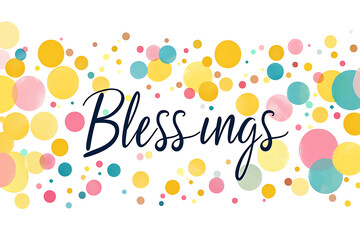  Blessings Watercolor Typography