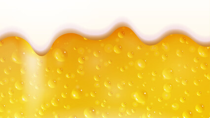 泡がこぼれる美味しそうなビールのデザイン背景