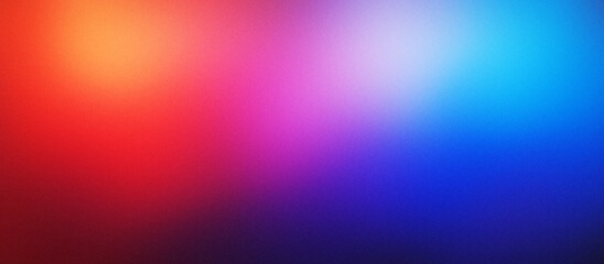 Abstract grainy ultra-wide pixel gradient background showcasing a vibrant spectrum of colors, including red, yellow, green, blue, and purple. This dynamic and colorful design is perfect for banners