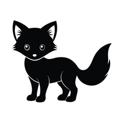 Obraz premium black and white cat