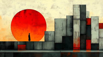 Urban Solitude: A Minimalist Journey Through Light and Shadow