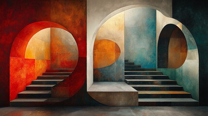  Rising Horizons: A Geometric Abstraction of Light and Structure