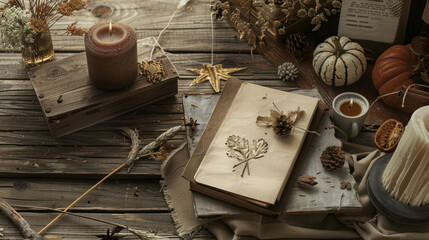 Rustic Congratulations template using earthy tones, handcrafted elements, and a cozy charm