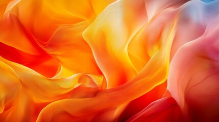 Obraz premium Vibrant Draped Fabric, Colorful Silk Texture, Abstract Art