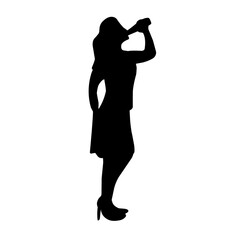 silhouette illustrations of drinking