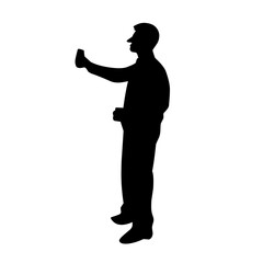 silhouette illustrations of drinking