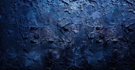 Fototapeta premium plaster texture in dark blue tones in grunge abstract wall