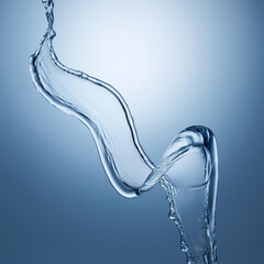 Sinuous flow of water moving in space 3