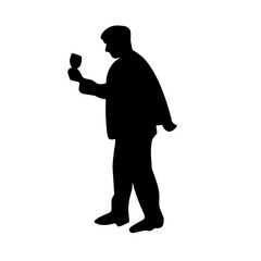 silhouette illustrations of drinking