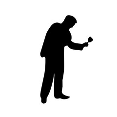 silhouette illustrations of drinking