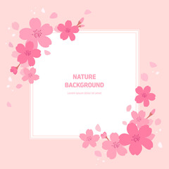 Naklejka premium 벚꽃 배경 일러스트