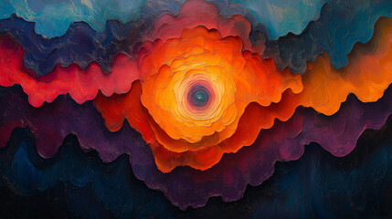  Fiery Bloom: A Surreal Fusion of Light, Depth, and Energy