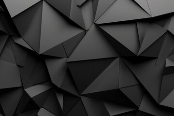 Obraz premium wall abstract geometric black background sharp edge pattern