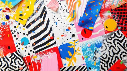 Stylish Congratulations confetti featuring playful patterns and bold accents for a cheerful ambiance