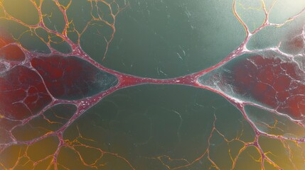 Abstract Colorful Patterns in Artistic Fluid Motion on Canvas