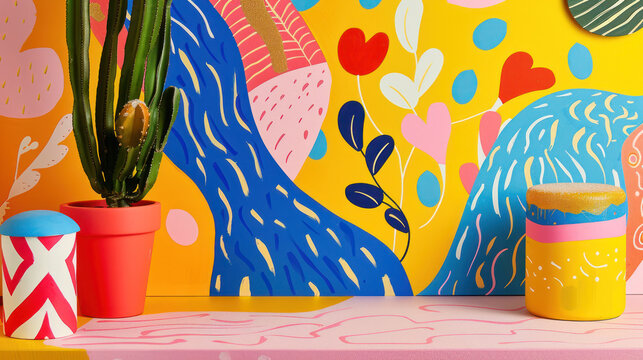 Stylish Eco-friendly congratulations design featuring playful patterns and bold accents for a cheerful ambiance