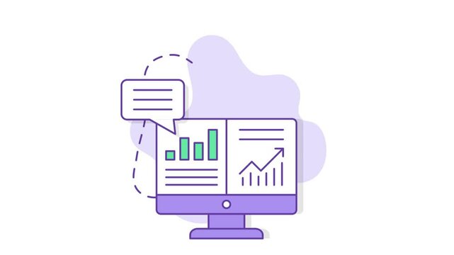 operating decision based on reinvest profits Analysis animation, financial decisions dashboard animated video, corporate erp system clip, LED with Active Bar Charts footage, Sales Marketing motion