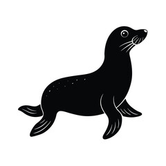 vector illustration of a seal