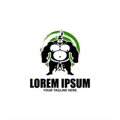 Sumo vector logo illustration  Sumo illustration with Fighting Japanese Traditional Martial Art 