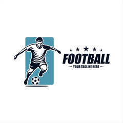 Football player logo designs  Modern Soccer Badge logo template