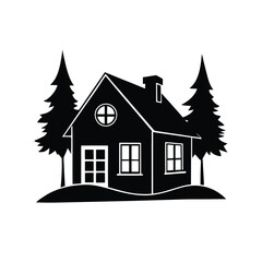 house on a white background