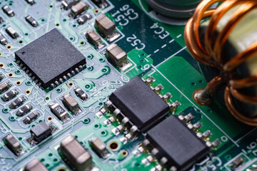 A board placed on top of a computer motherboard AI