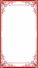 Red crimson frame border copy space